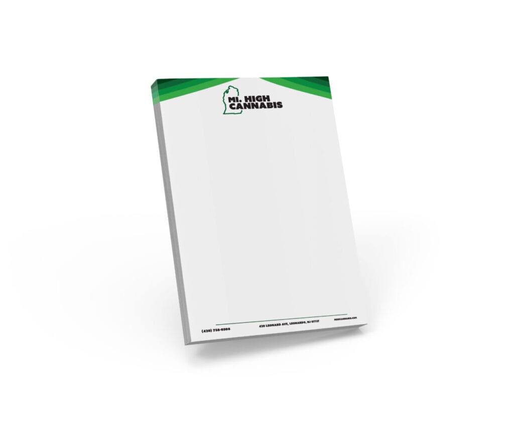custom printed example of letterhead
