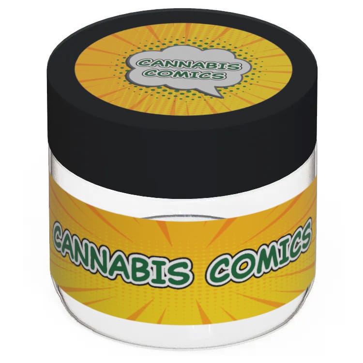 custom printed label glass jar 2 oz