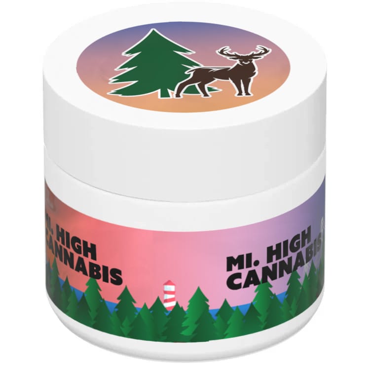 custom printed label 2 oz glass jar