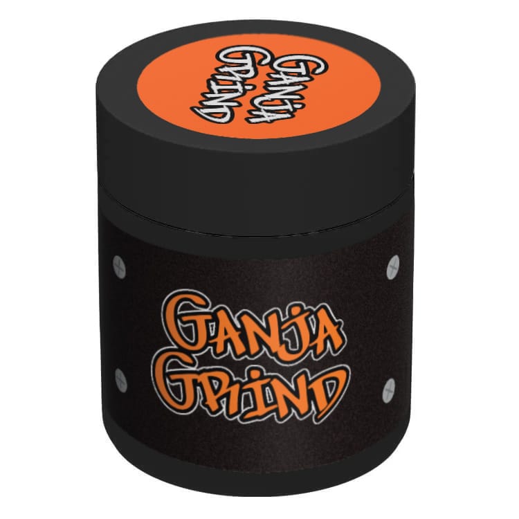3 oz black glass label jar