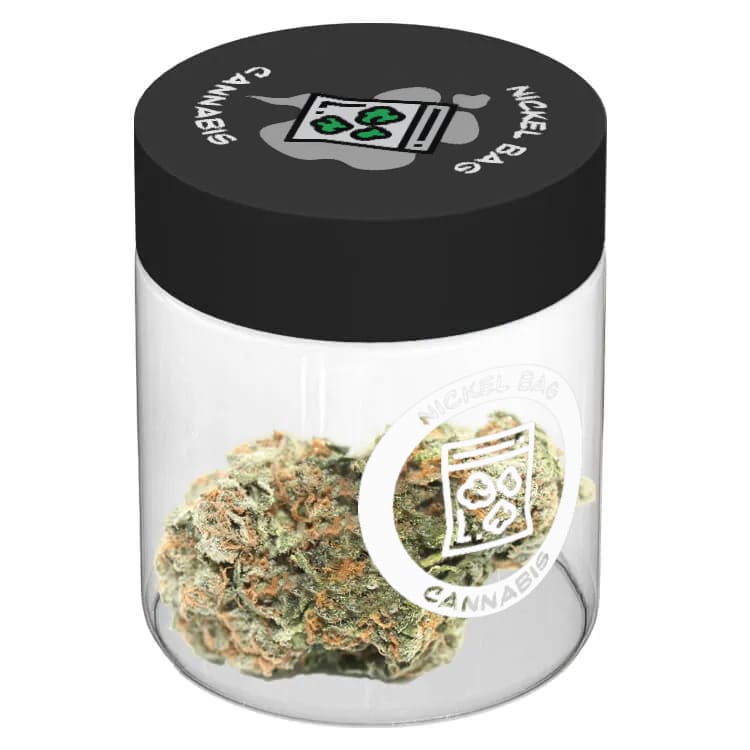 3 oz clear printed glass jar