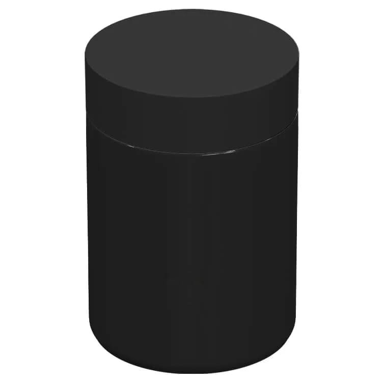 black 4 oz direct print jar