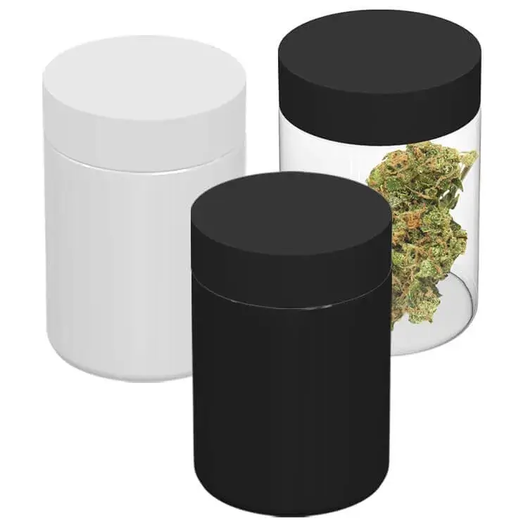 4 oz direct print jars in white, clear, and black