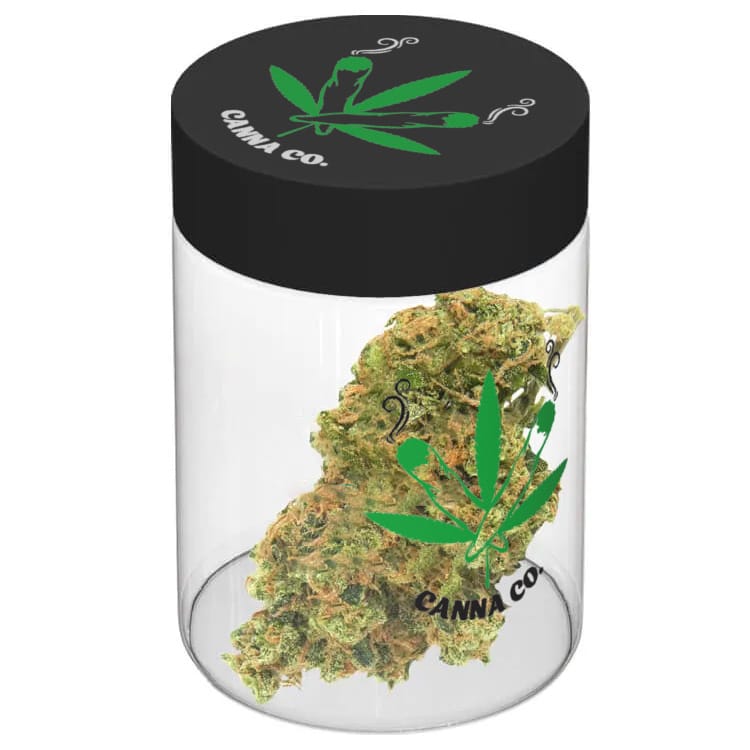 4 oz clear printed glass jar
