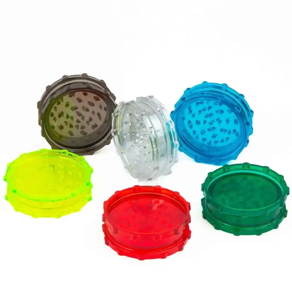 multiple colored plastic grinders