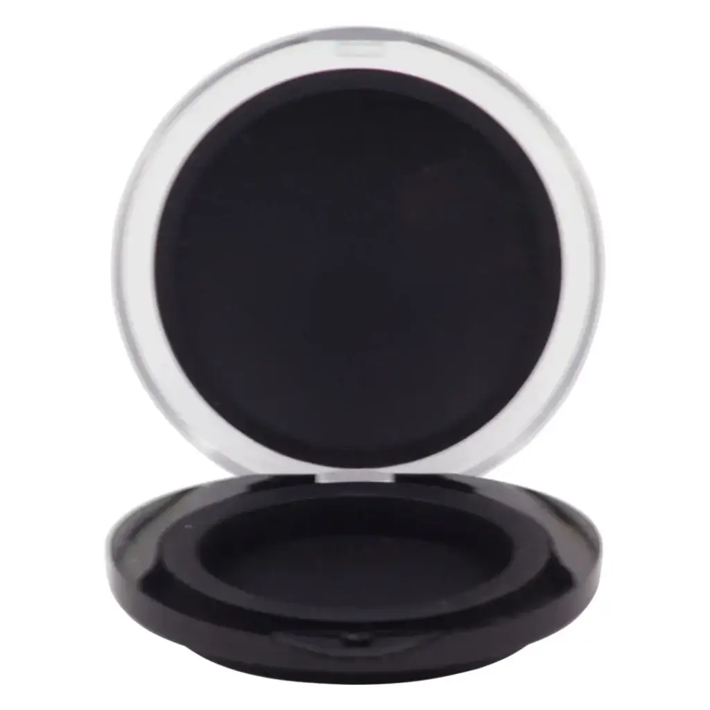 black clamshell puck that is open