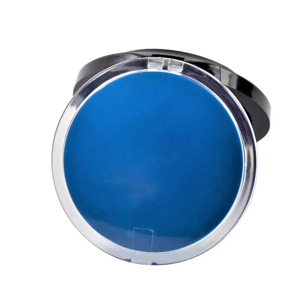 blue clamshell puck