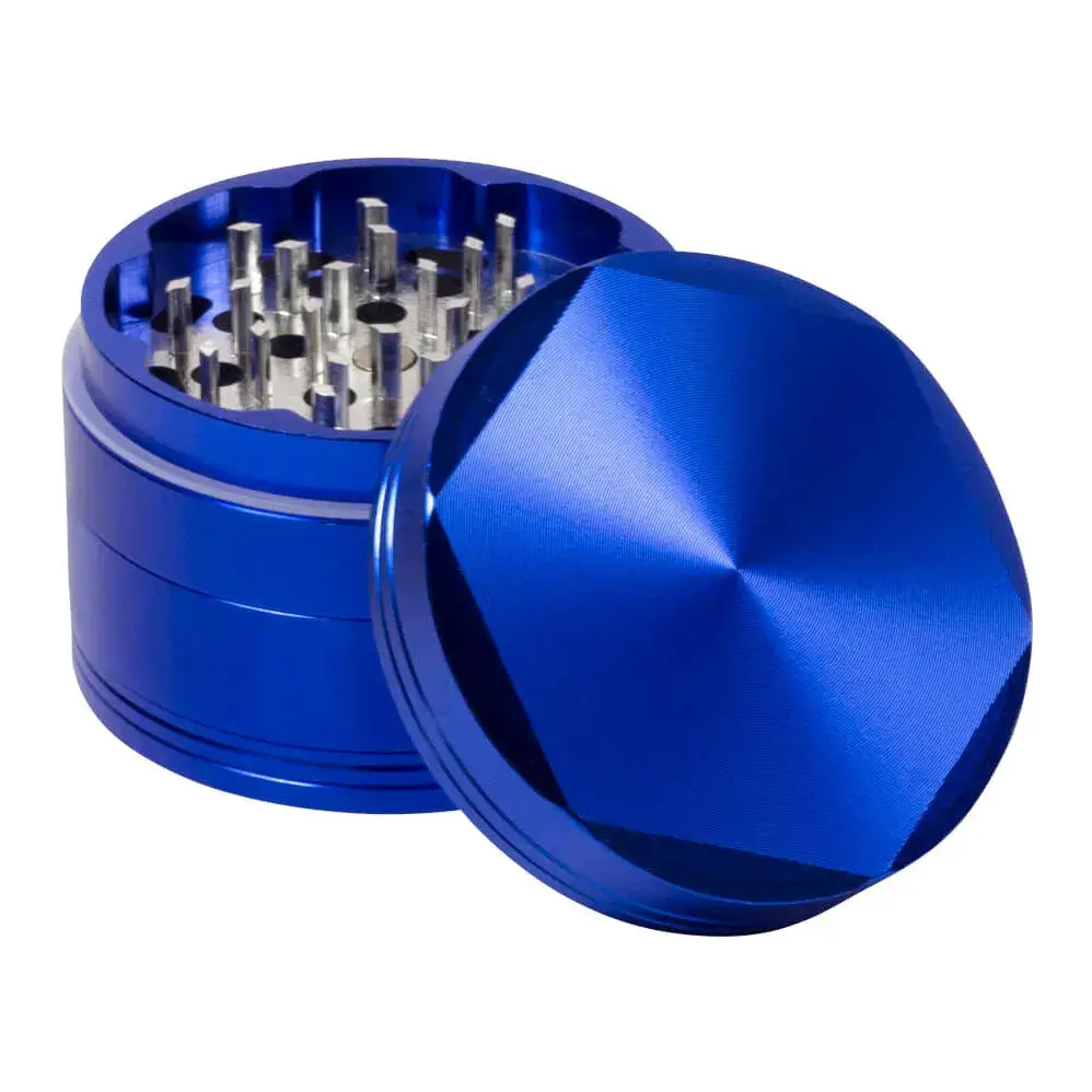 open blue hex grinder