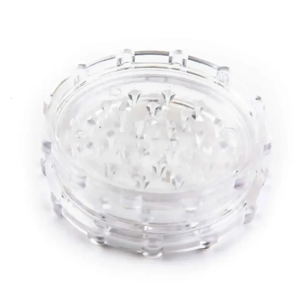 closed clear plastic grinder