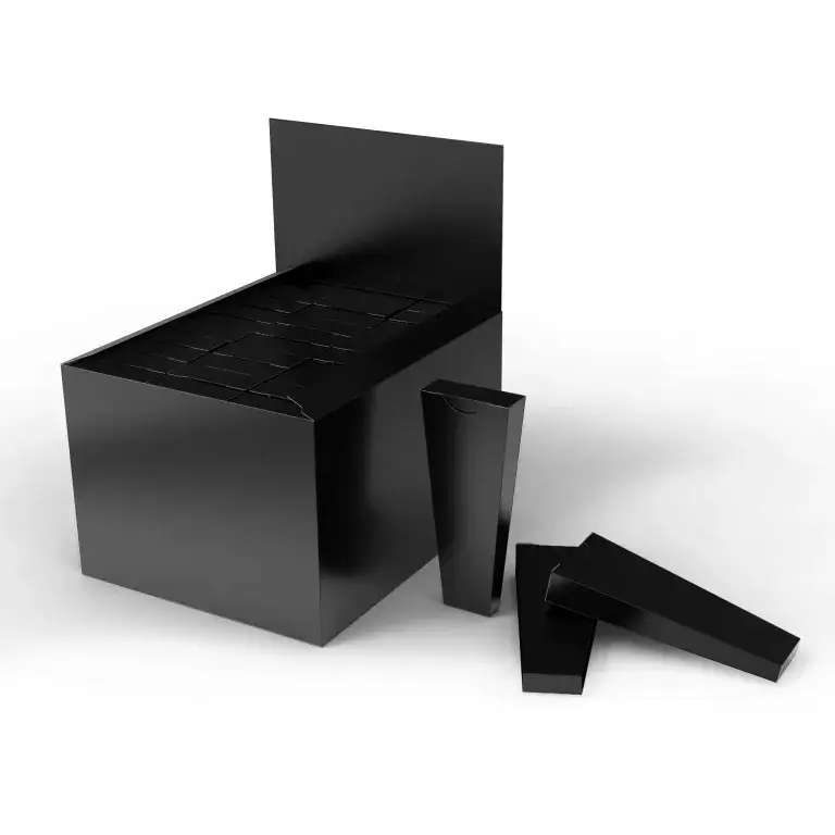 Black pre-roll cones with display box