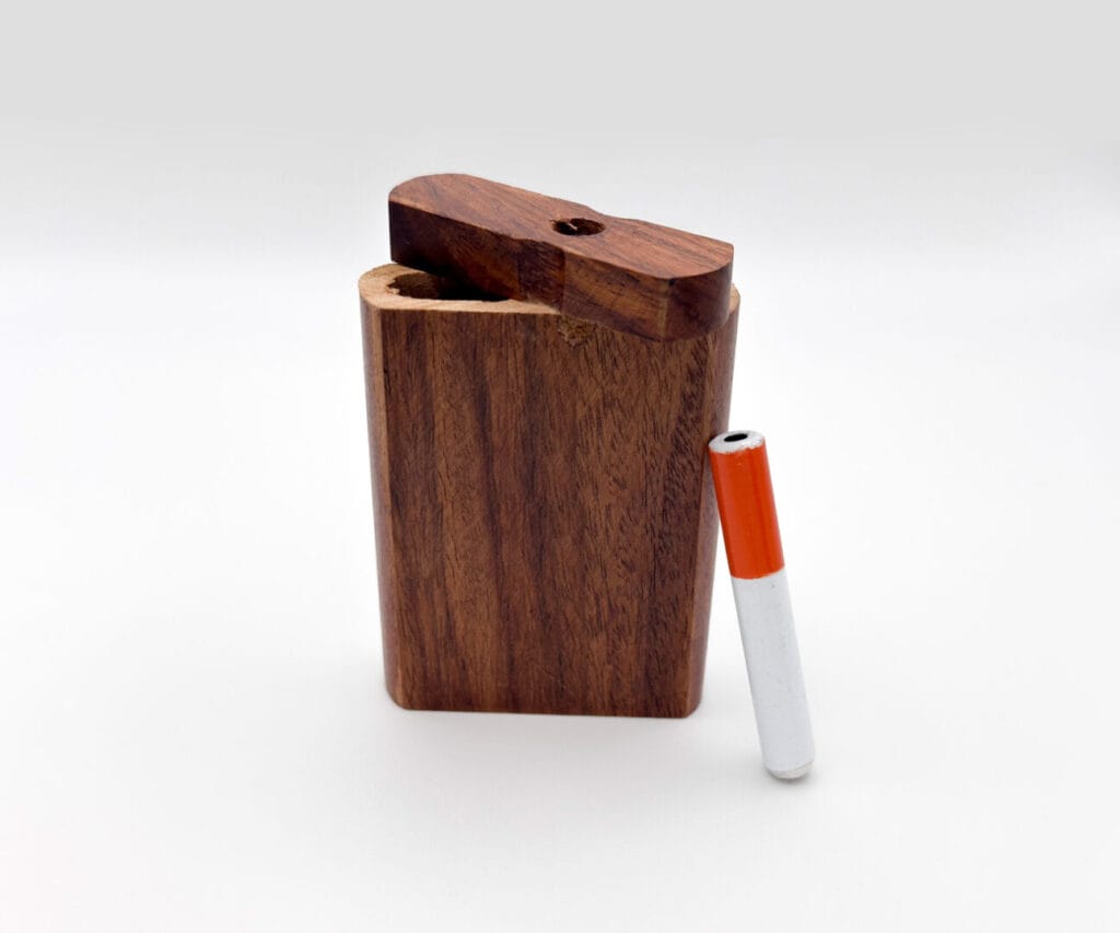 Wooden dugout with one hitter