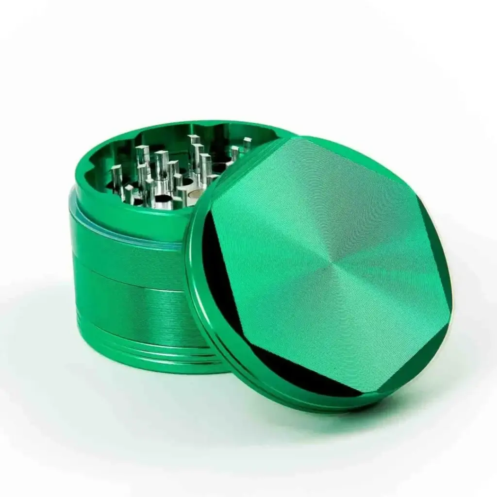 opened green hex grinder