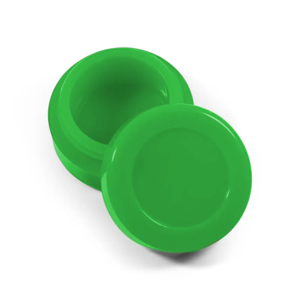green silicone puck