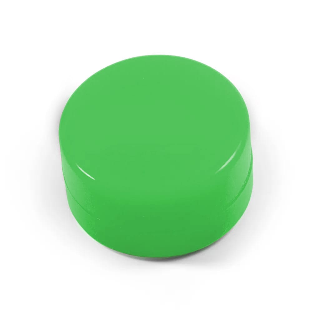 green silicone puck
