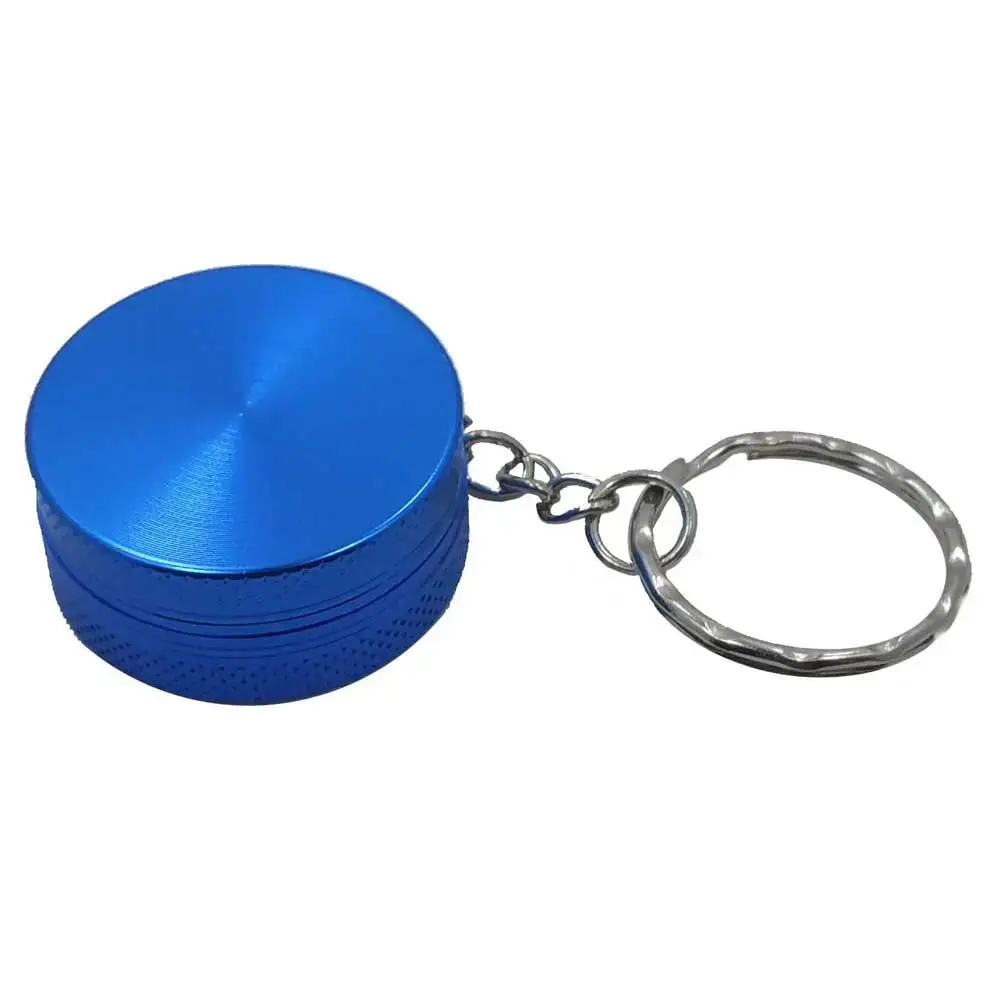 closed blue keychain grinder