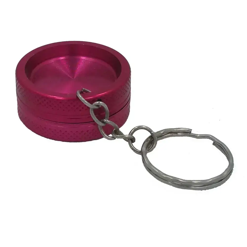 closed red keychain grinder