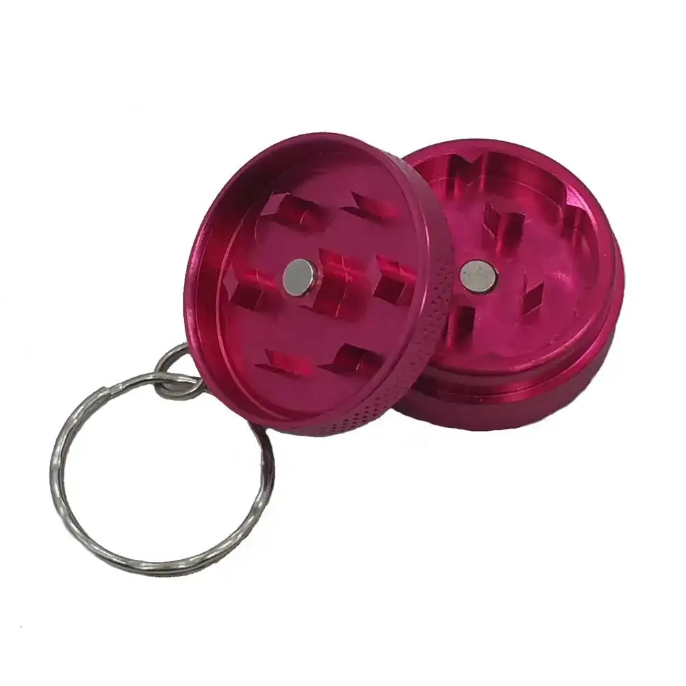 open red keychain grinder