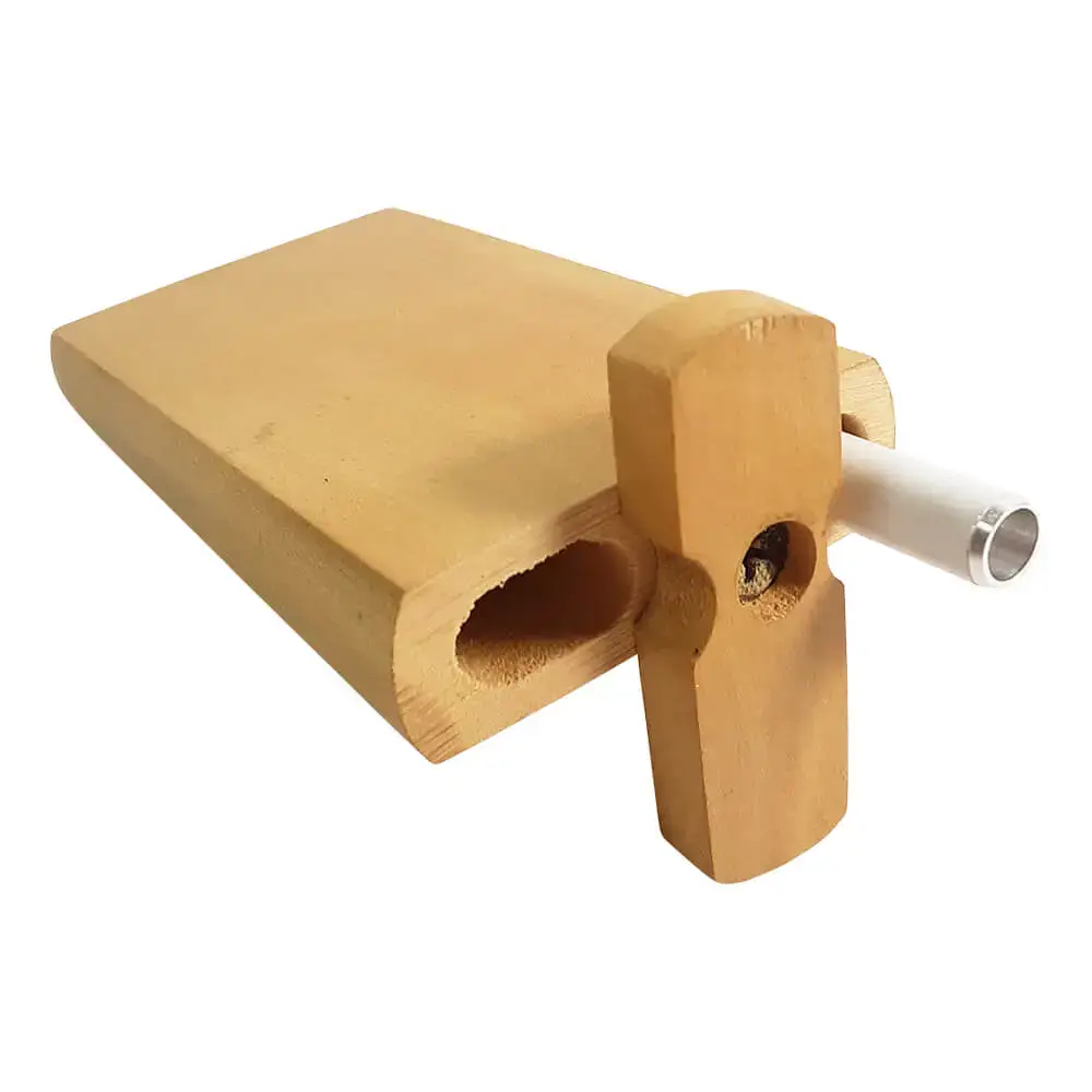 light colored Wooden dugout