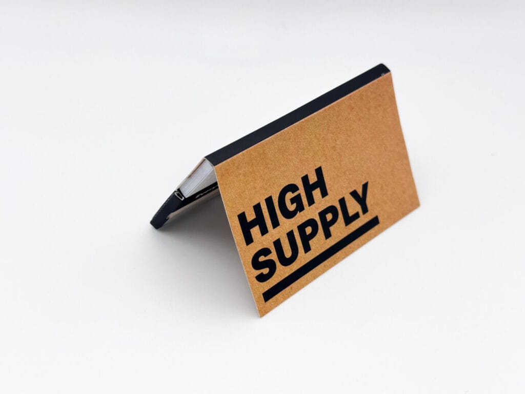 custom printed pack of rolling papers slightly open