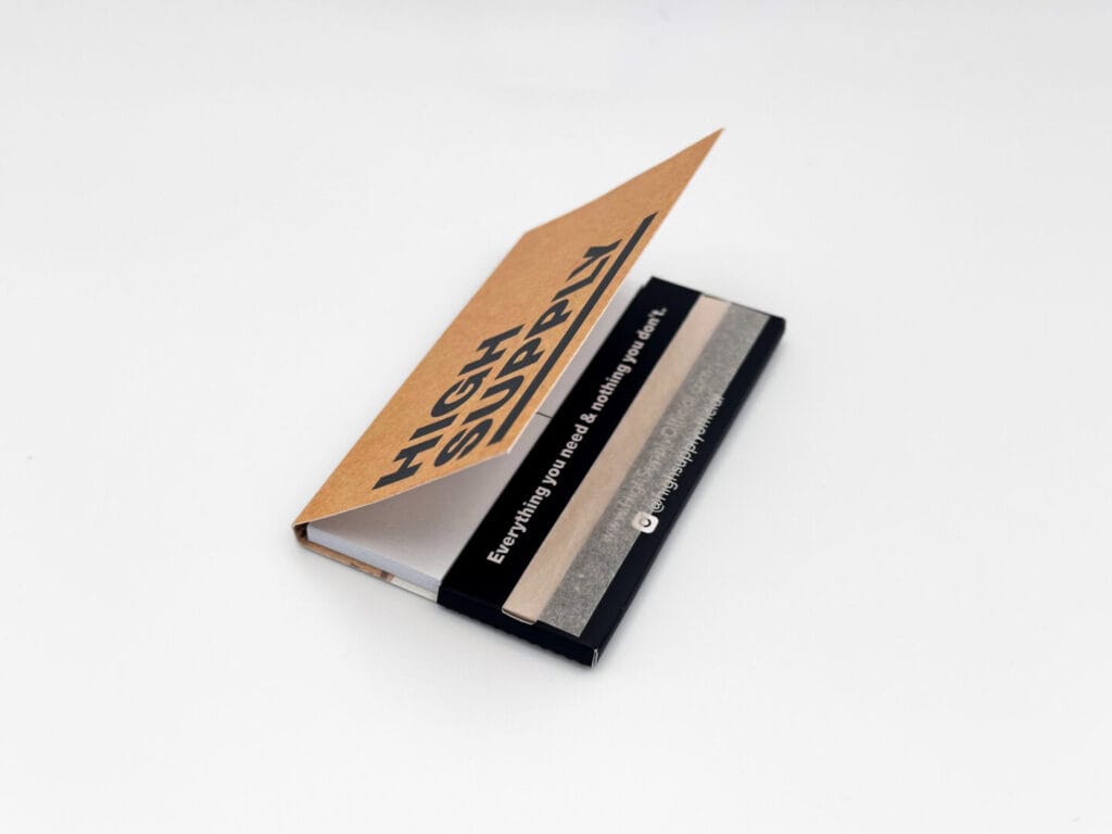 open pack of rolling papers
