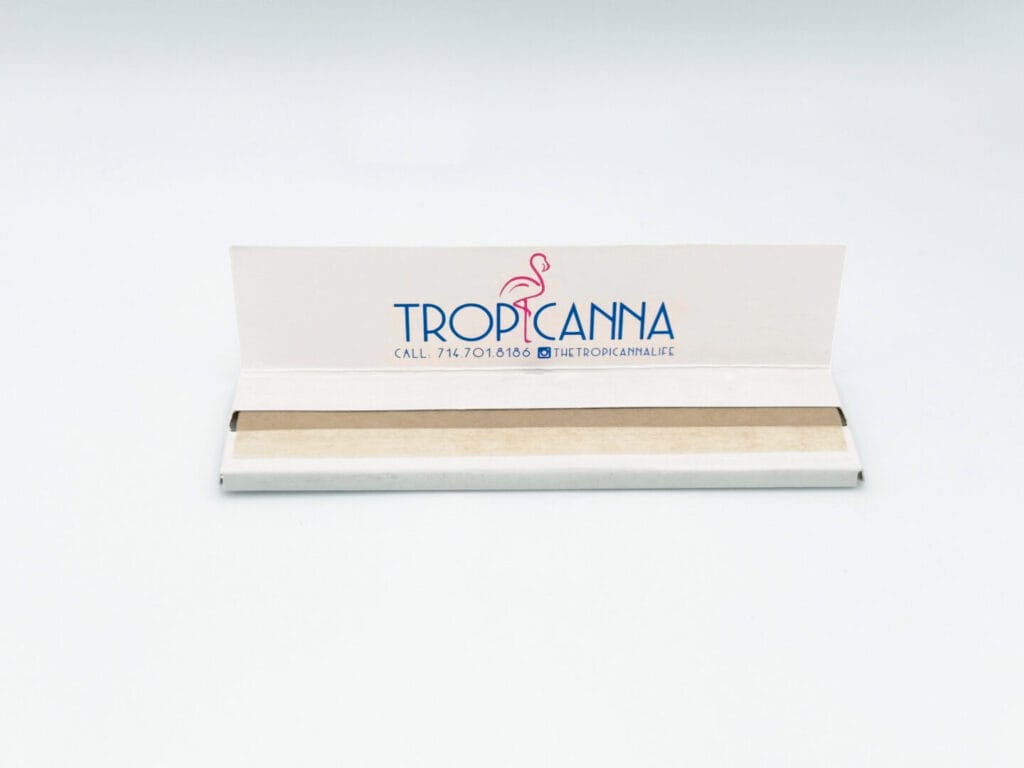 open pack of custom printed rolling papers