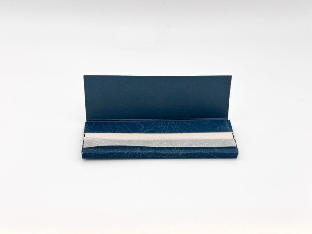 open pack of rolling papers with custom print