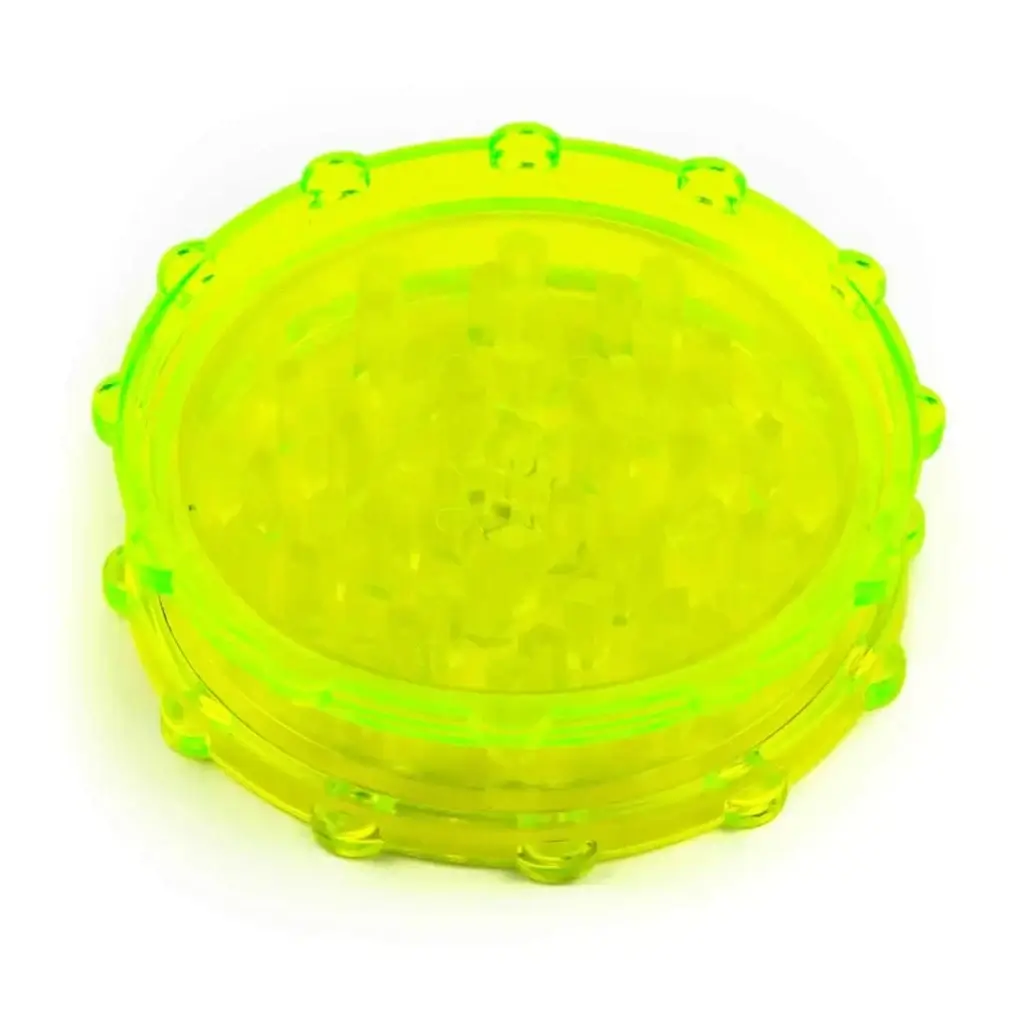 closed yellow plastic grinder