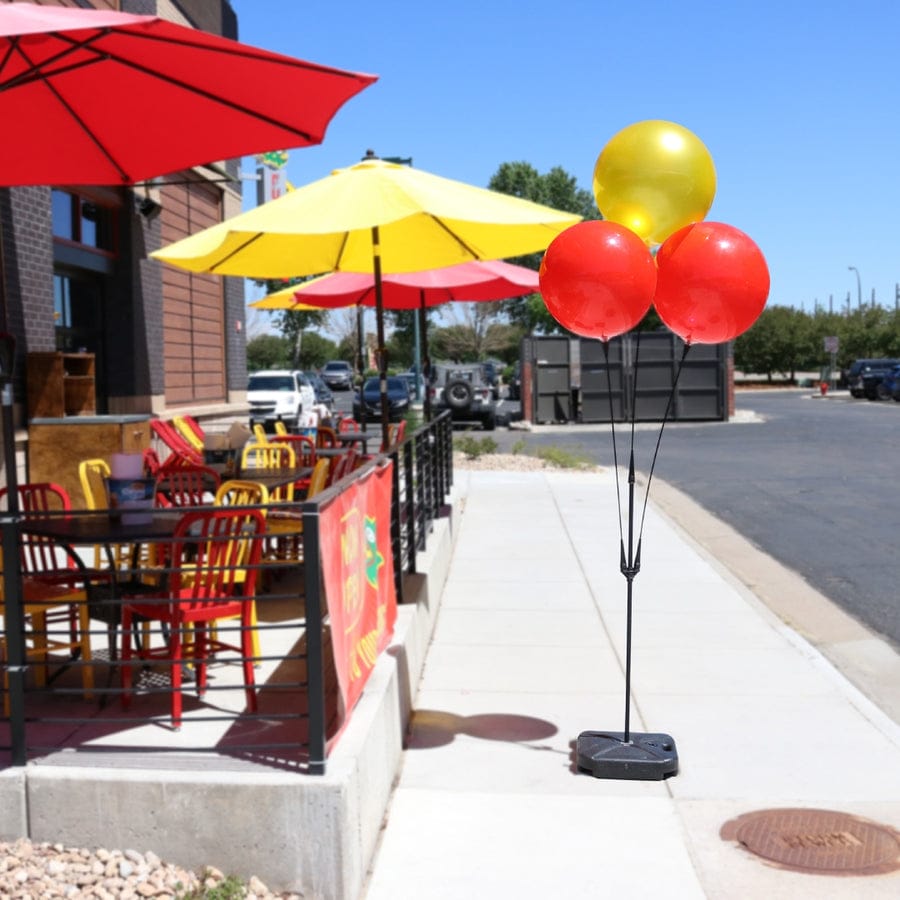 red and yellow triple balloon bobber cluster